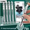 Гелевая ручка TOME Brush Question Pen 2.0 - 0,5 мм, черные чернила, нажимной механизм, стильный дизайн, студенческая версия