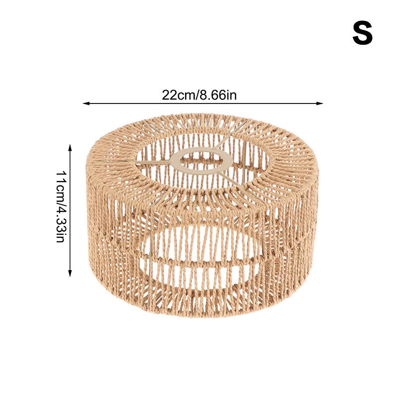 Плетеная абажур-люстра из бумажной веревки, защитный кожух для лампочки, подвесной абажур для ресторана, чайной комнаты, гостиной