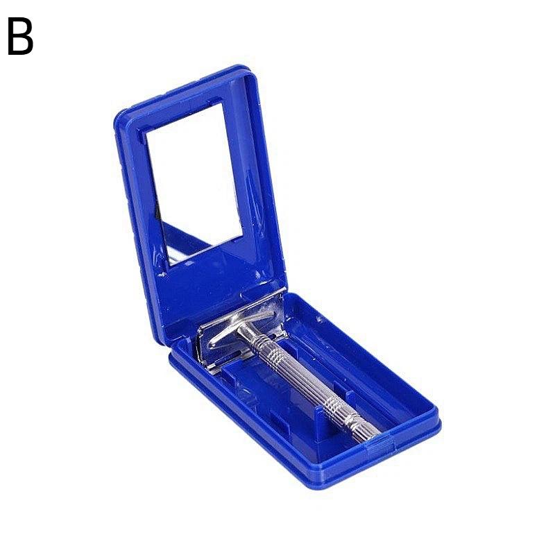 Double Edge Classic Men's Shaving Razor Portable Manual Beard Shaver for Outdoor Camping Grooming Use