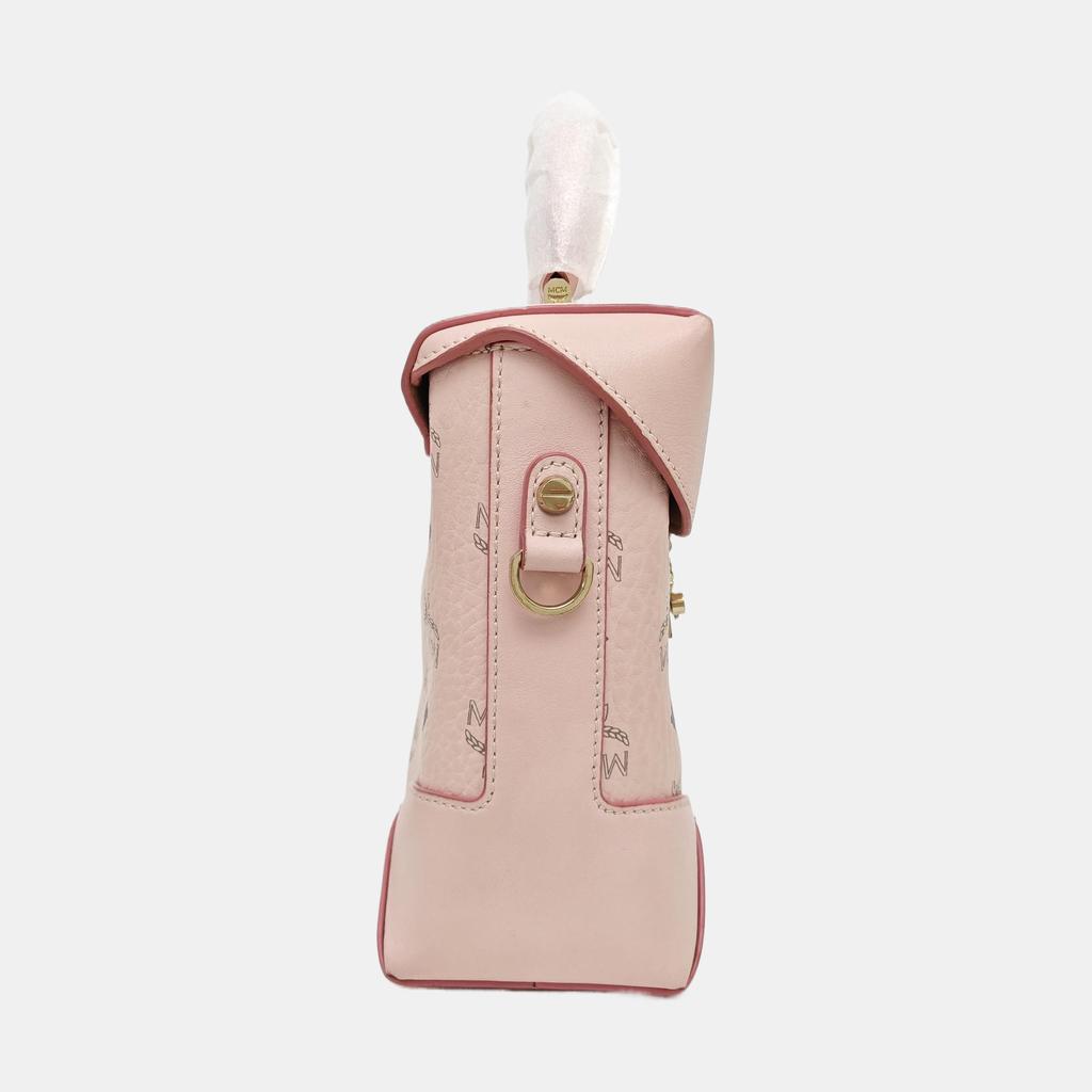[Pre-Owned] Berlin Small Pink Coated Canvas Printed Crossbody Bag - Very Good #XP7IH3