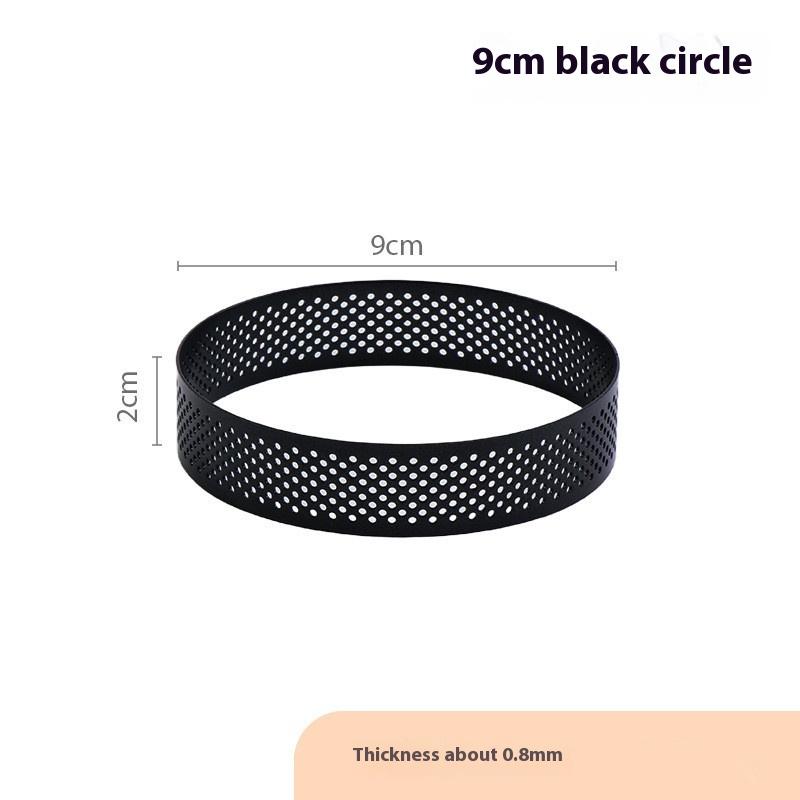 5/6/7/8/9/10 Cm Perforated Tart Rings With Hole Stainless Steel Tart Bottom Tower Fruit Pie Quiches Cake Ring Mousse Baking Mold