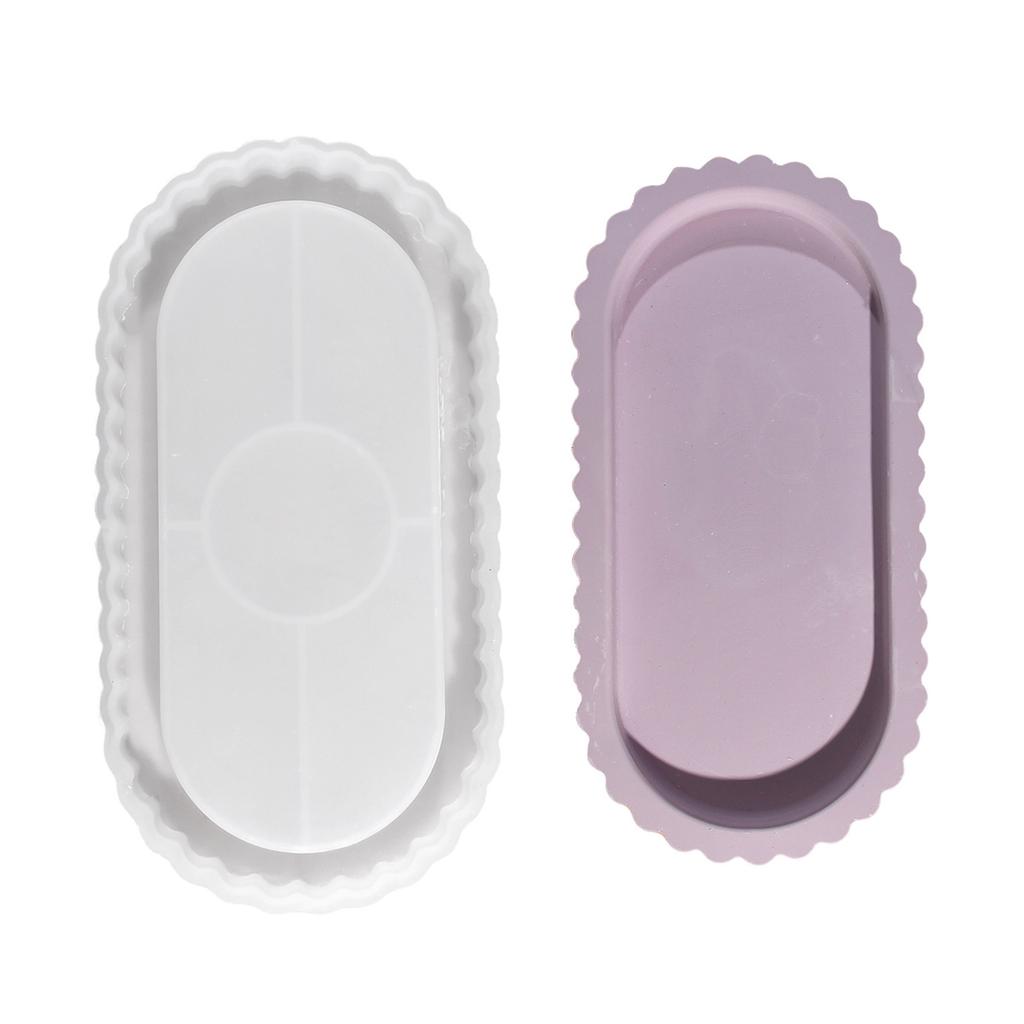 Большая овальная прочная силиконовая форма для подноса из смолы и бетона, товары для рукоделия, украшения дома, касты для посуды, ежедневное использование