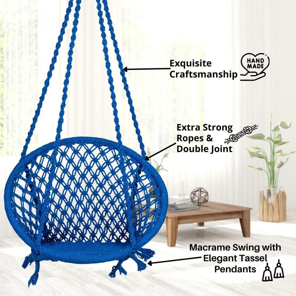 Хлопковые круглые детские качели/Jhula для детей/Качели для детей для дома/Jhula для детских качелей, подвесные для дома и улицы/идеально для детей 5-15 лет