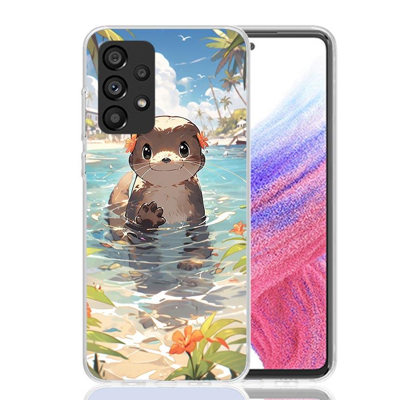 Animal Otter Cute Cartoon Phone Case for Samsung Galaxy A17 A16 A15 A14 A13 A57 A56 A55 A54 A53 A37 A36 A35 A34 A33 A26 A25 A24