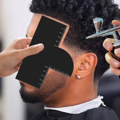 1/2 шт. Шаблон для укладки мужских волос, улучшение цвета, парикмахерская карта с индикатором измерения, руководство по подбору линий роста волос для мужчин, шаблон для стрижки волос