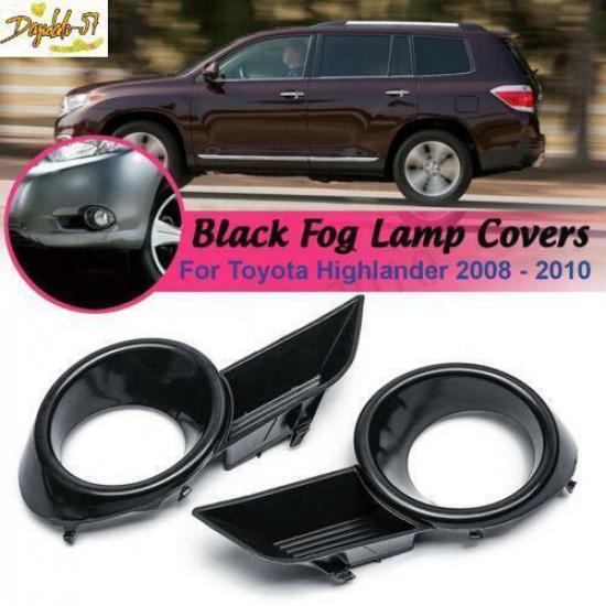Пара накладок на решетку противотуманной фары переднего бампера для Toyota Highlander 2008-2010