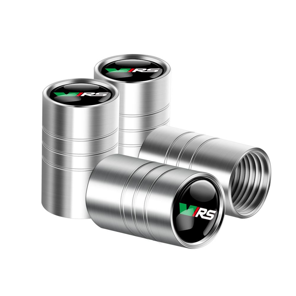 2026 Hot For SKODA 4pcs Metal Car Wheel Tire Valve Caps Stem Case Covers Accessories For Skoda S Kodiaq Octavia A5 2 3 Yeti Karo