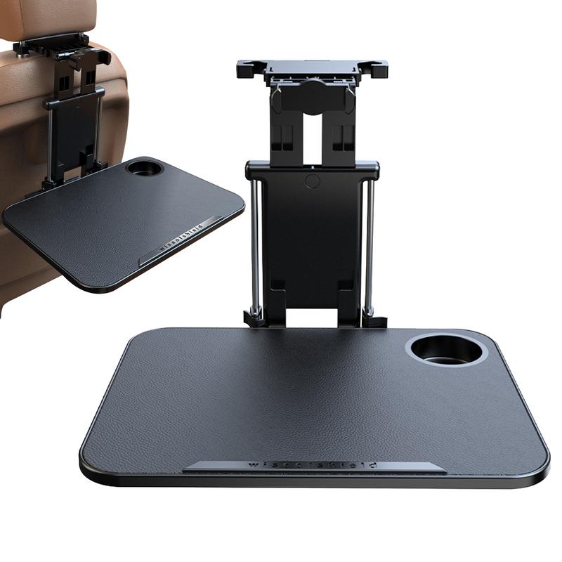 Автомобильный поднос для еды, столик для ноутбука на заднее сиденье автомобиля, поднос для еды на переднее пассажирское сиденье, держатель для телефона, регулируемый по высоте столик на заднее сиденье автомобиля