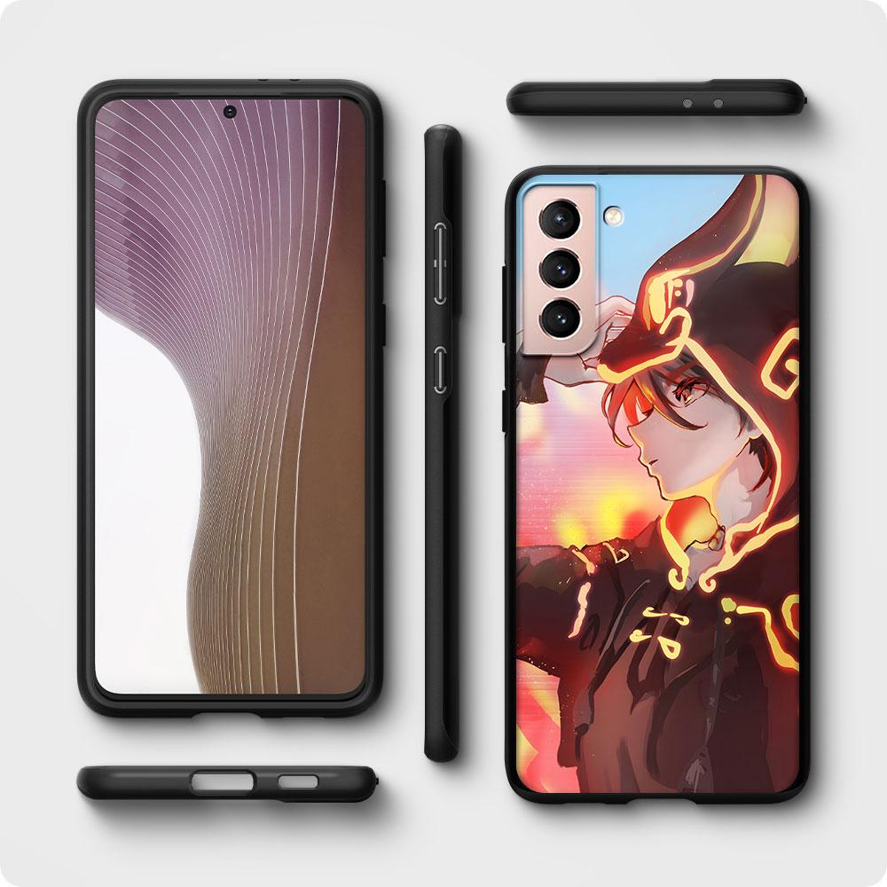 Чехол Gaming Genshin Impact для Samsung Galaxy S23 S21 S22 S20 FE S9 S10 S24 Ultra S10e S9 Plus, мягкий черный чехол-бампер из ТПУ