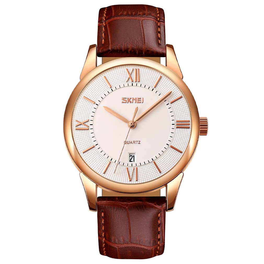 Arm Classic Leather Brand High School White Watch for Men Men's Watch, Simple, Stylish, Watch, Men's Watch, Brown, Strap, Waterproof, Business,
