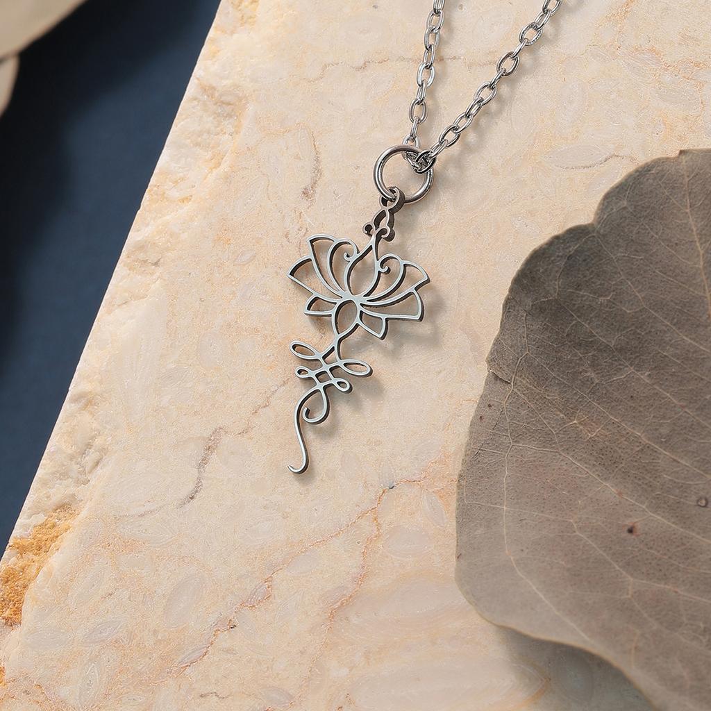 Мужское и женское ожерелье с подвеской в виде Будды и лотоса, богемная модная эстетика, подарочные украшения.