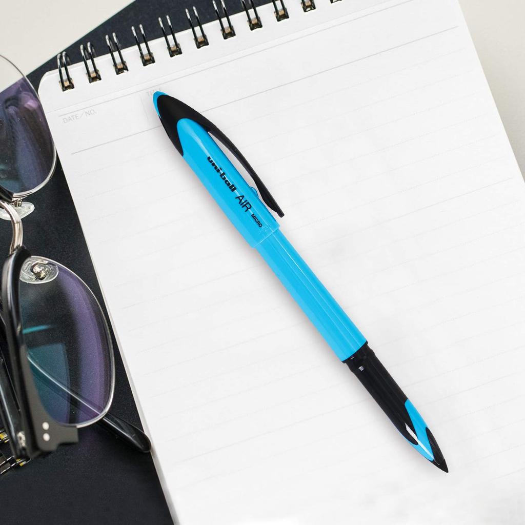 Uni-Ball Ручка-роллер Air UBA188ELM 0,5 мм, упаковка 5 шт. | Синие чернила, разноцветный корпус для офиса, школы и дома