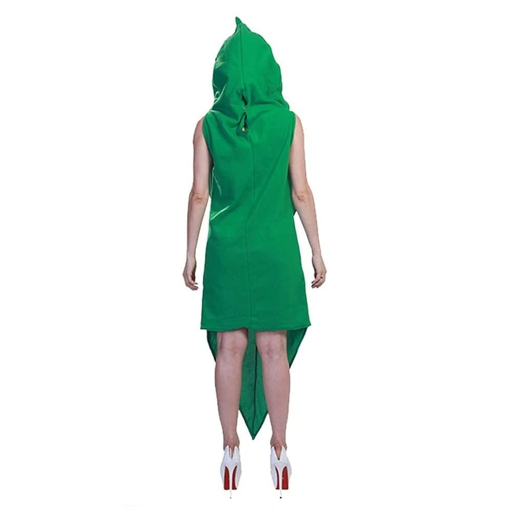 mrcos Green Pea/Edamame Soybean Cosplay Vegetable Costume Kigurumi Pea Costume Food Costume Funny Adult Unisex Halloween Christmas