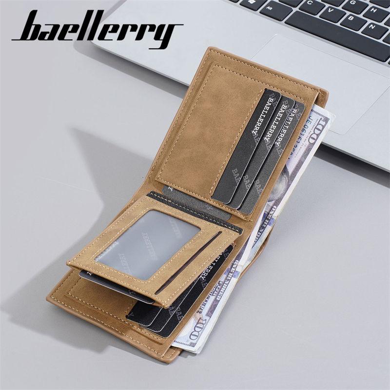 Baellerry Мужские короткие кошельки Повседневный дизайн Визитница Модный кошелек для денег