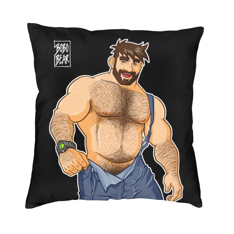 Gay Pride Adam And Ben Like To Play Pillow Living Room Decor Bobo Bear Lgbt Art Cushion Decoration Salon Square Pillowcase