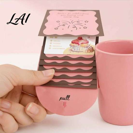 Creative Holiday Present Packaging Handmade Waterfall Christmas Gift Card Booklet Pull Out Book Interactive Festive Paper Souvenirs Cash Envelopes,