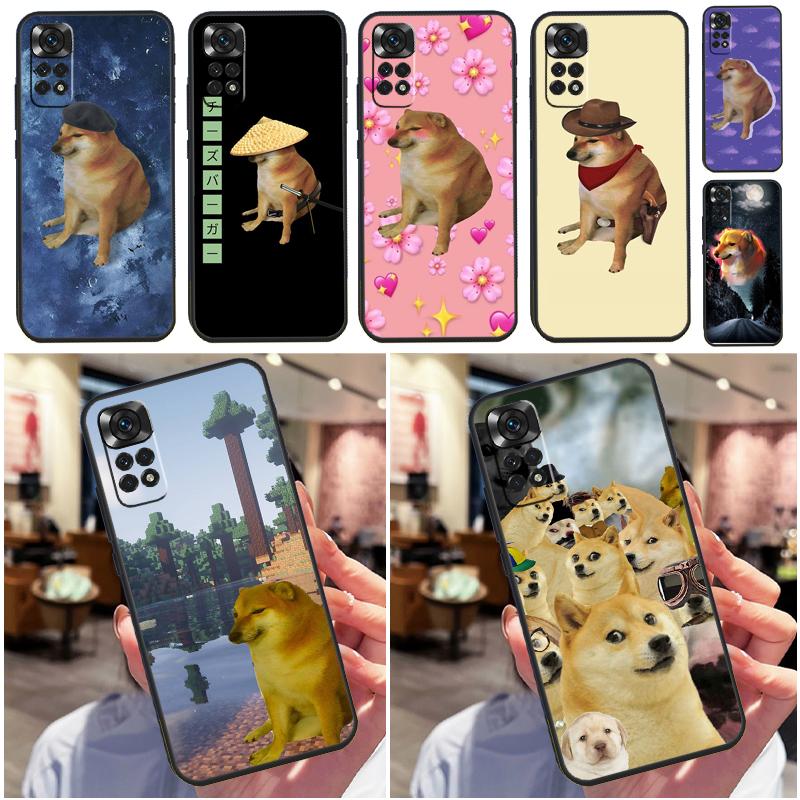 Funny Cheems Doge Funda For Xiaomi Redmi Note 9 10 11 12 13 14 Pro 9S 10S 11S 12S Redmi 13C 10C 12C 14C Case