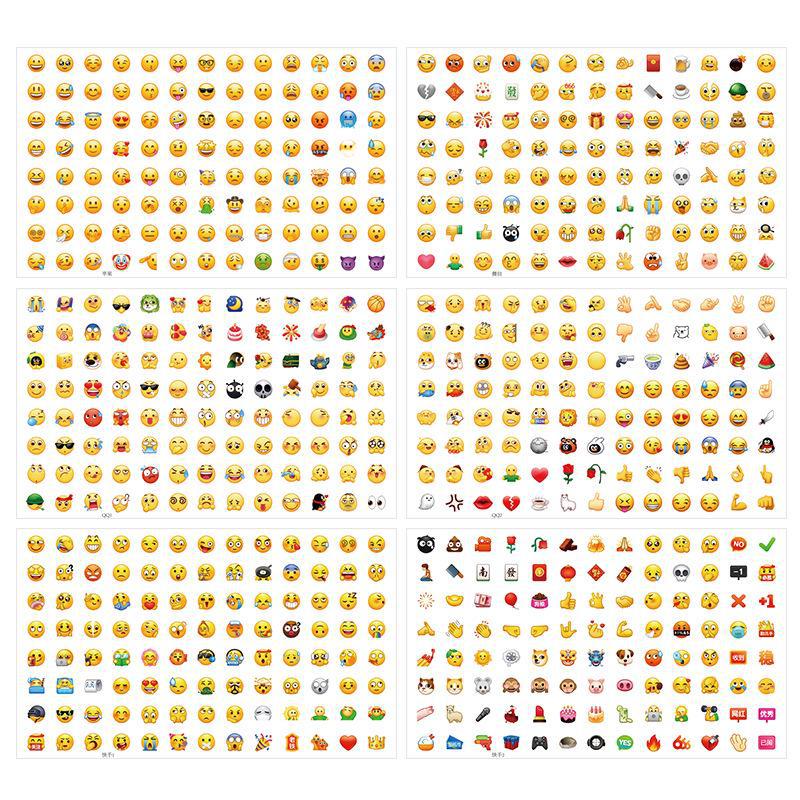 QQ Cartoon Emoji Stickers: Creative DIY Cute Expression Pack for Diary and Mood Decoration