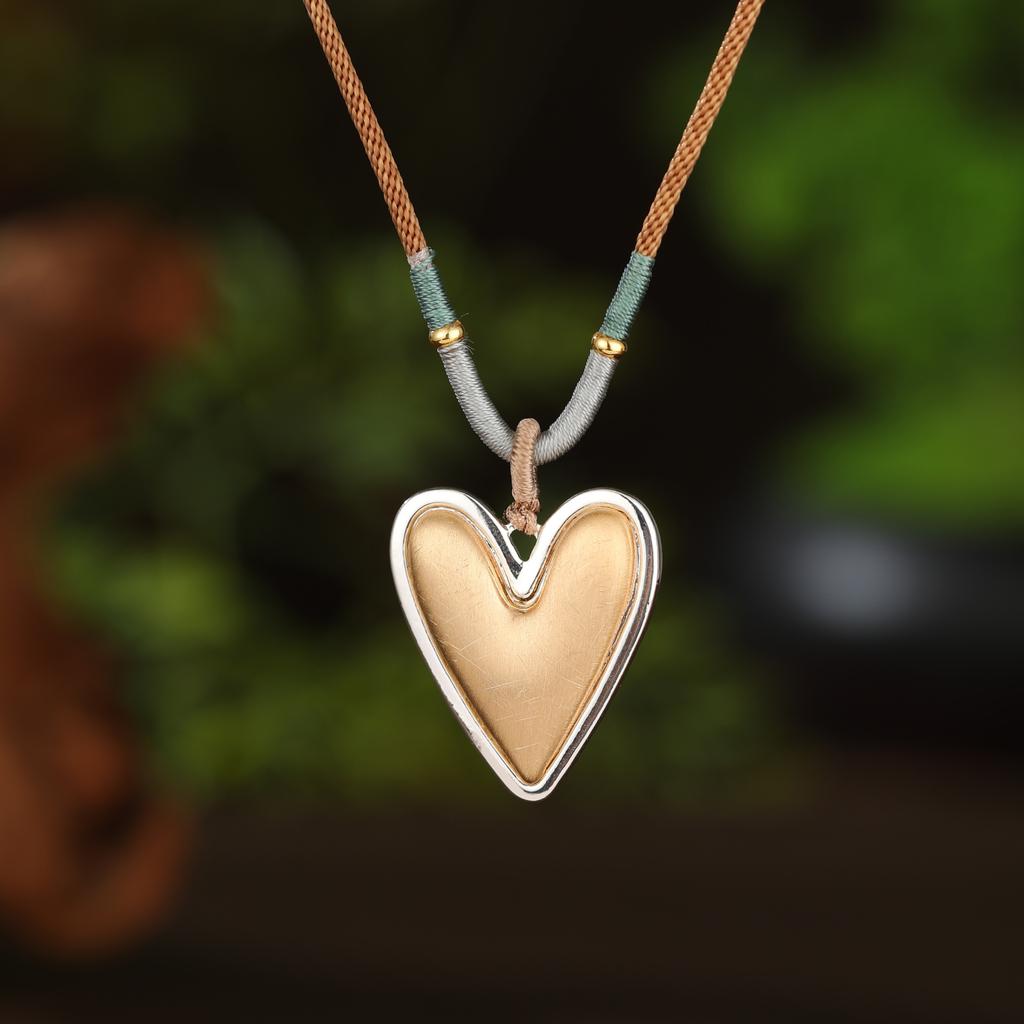 Эмалевый цвет полый геометрический цветок длинная подвеска, женская подвеска-ожерелье в форме сердца с высоким чувством универсальности