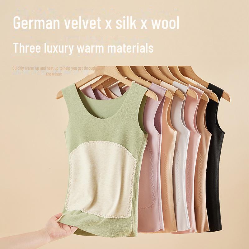 Шелковый кашемировый самонагревающийся жилет-камисоль для женщин