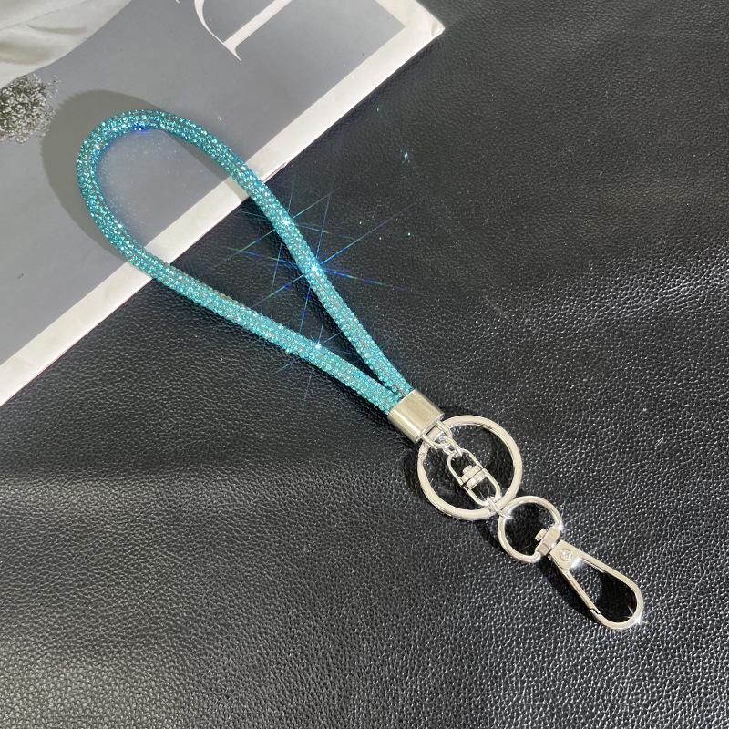 Light Luxury Rhinestone Phone Lanyard: Diamond Crossbody Chain & Bracelet Pendant.