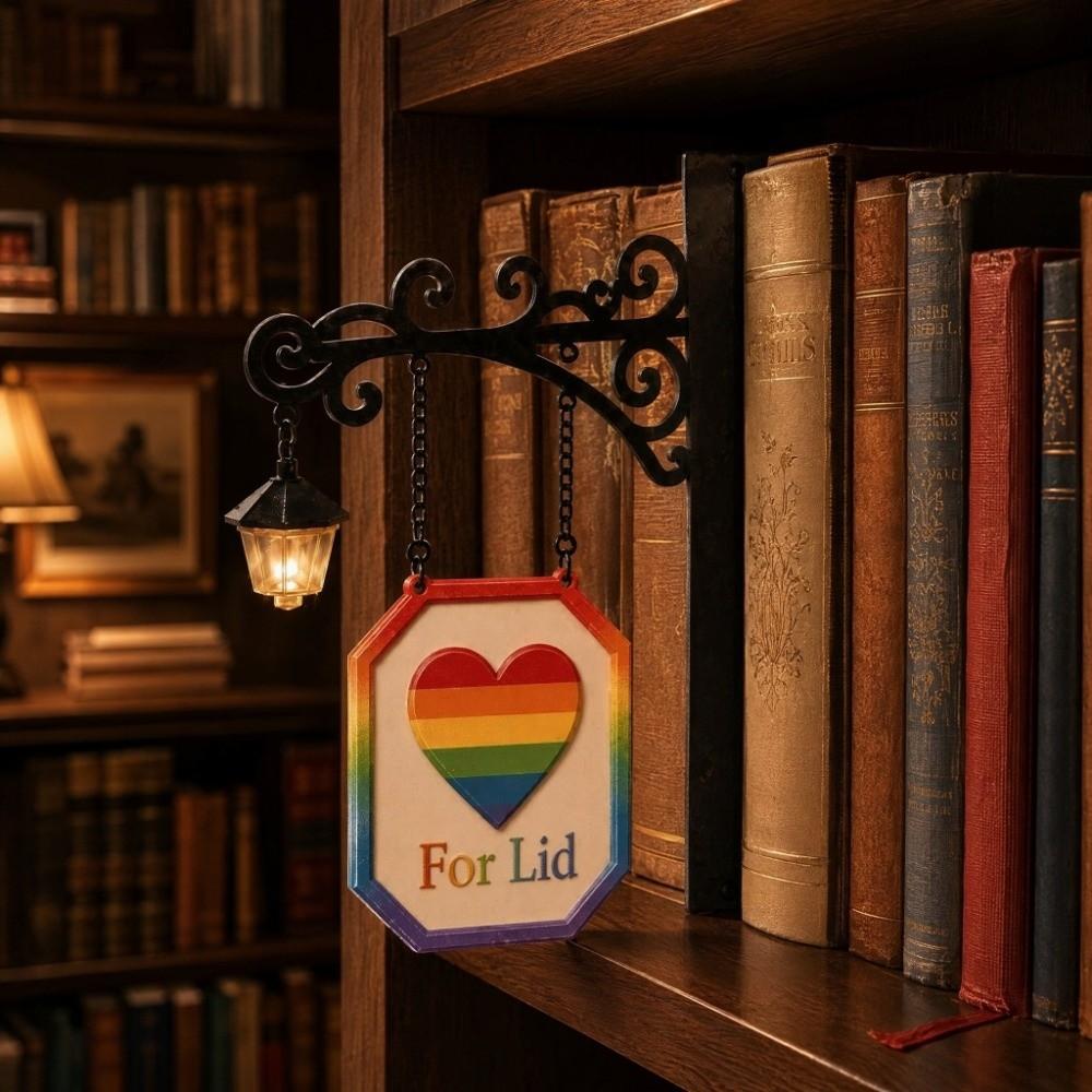 Vintage Bookshelf Lantern Light Wooden Bookshelf Lamp Bookshelf Ghost Light  Library