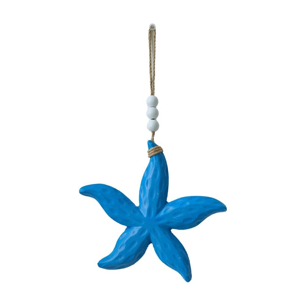 Romantic Nautical Decor Hanging Background Wall Decoration Wooden Starfish Pendants  Living Room