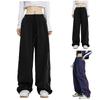 Women's Waist Closed Casual Pants American Street Sweatpants Elastic Binding Feet Multi-Pocket Overalls