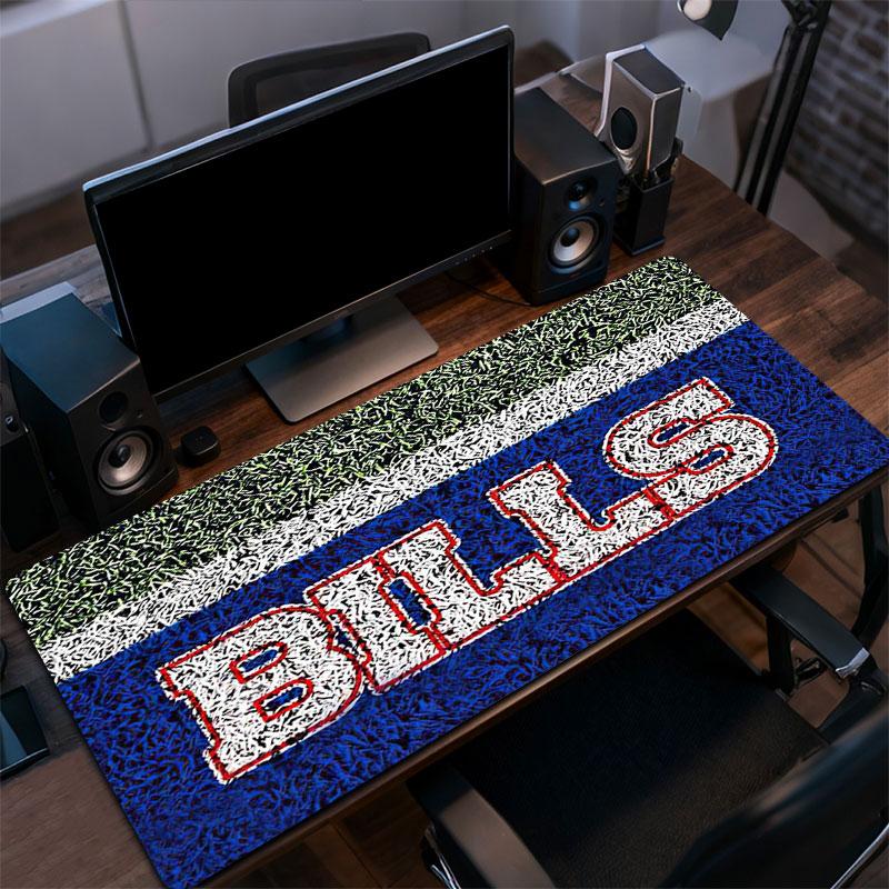 BUF Bills Mouse Pad, Large Gaming Desk Mat, Non-slip XXL Mousepad for Laptop & Tablet, Mini PC Playmat with Stitched Edges
