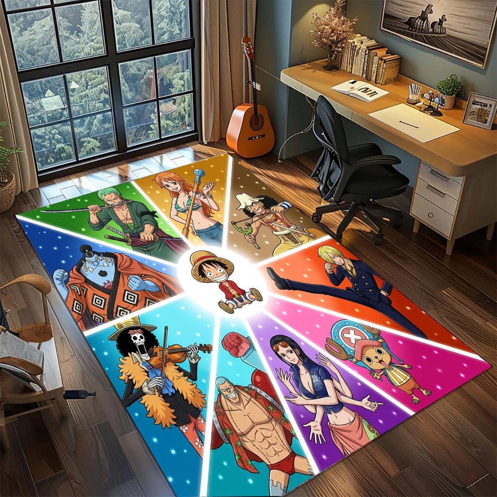 One Piece Luffy Washable Floor Mat Rug Carpet Non Slip Large Area Bedroom Gamer Room Home Decor.-TING