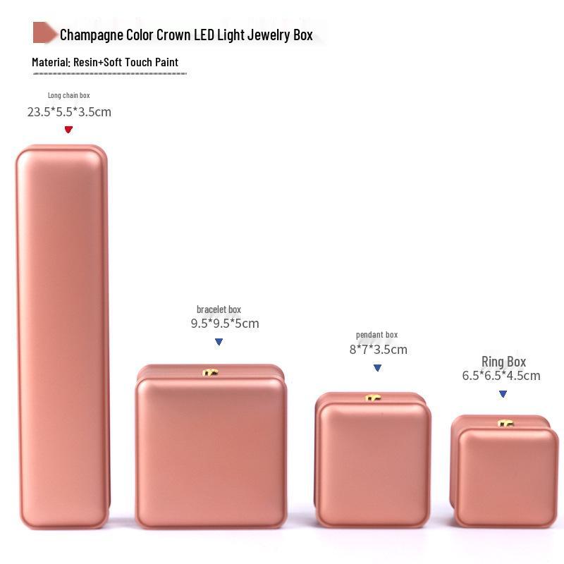 Коробка для хранения ювелирных изделий Crown LED для колец, подвесок и ожерелий