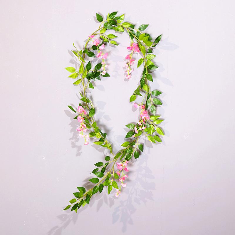 1шт настенное растение лоза домашний декор свадебная арка искусственный цветок садовый декор искусственная глициния лоза гирлянда цветочная гирлянда