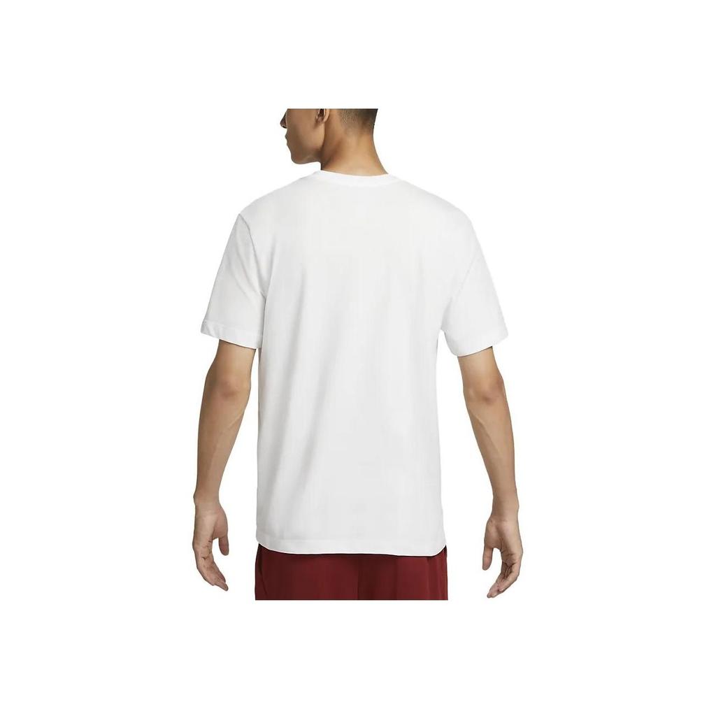 Nike Тренировочная футболка с короткими рукавами Dri-FIT с буквенным принтом, мужские топы, белые FD0135-121