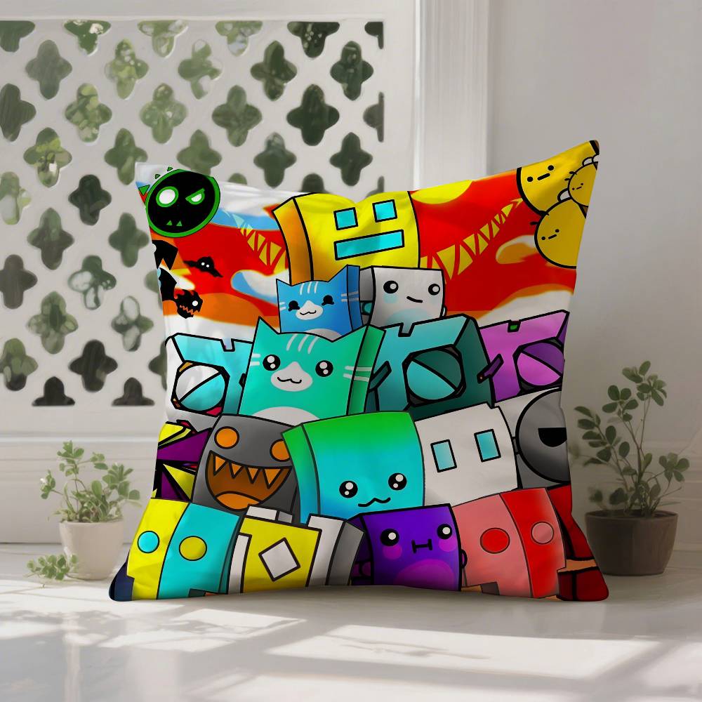 G-Геометрия D-Дэш V-Видео Наволочка Антипылевой клещ Наволочка Невидимая молния Шелковистый короткий плюш Чехол для диванной подушки