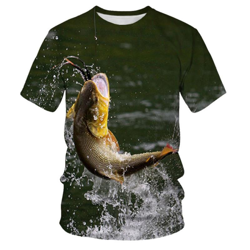 3D Fish Printed T Shirt for Men Summer Men's Carp Fishes Funny T-shirt Women Kids Male Oversized Short Sleeve Tops Tees 100-6XL