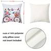 1 Pieces Floral Bicycle Pillow With Butterflies And Bird Polyester pillowcase, sofa decorative cushion cov Headboard Pillow