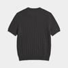 Weekhour Washable Cable Crew Neck Knit Charcoal