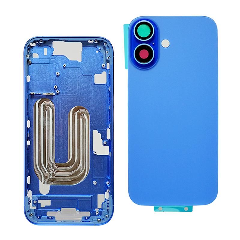Back housing For iphone 16-16plus-16Pro Max Battery Back Cover Rear Door Middle Chassis Frame + SIM Tray Side Key Parts
