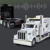 1:Игрушечный седельный тягач Peterbilt 389, масштаб 1:24, для детей, дизайн Lonestar, с функциями, собранный полуприцеп, Реали