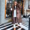 Russia's new winter thickened down cotton-padded jacket for women's long over-the-knee loose cotton-padded jacket trendy