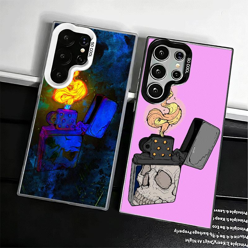 Lighter Cool Pattern Shockproof Phone Case for Samsung Galaxy S26 Edge S25 Ultra S24 FE S23 Plus S21 Cover Anti Fall Fundas