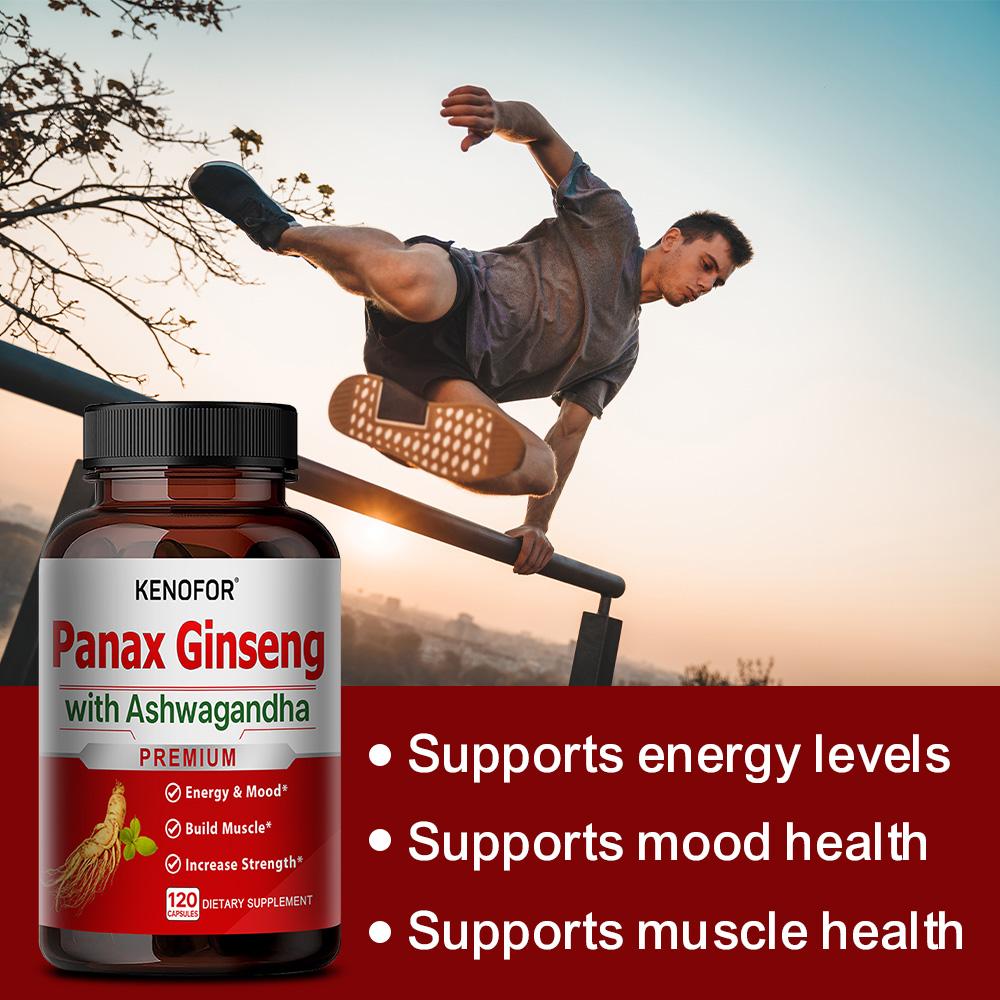 Korean red ginseng capsules, maca, 120 capsules