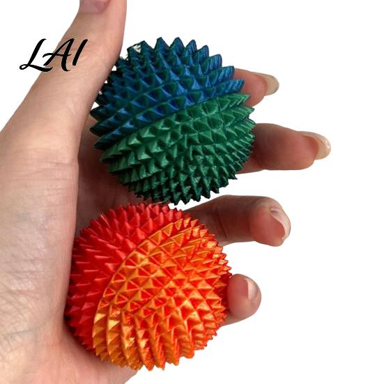 Массажный шар из PLA, 3D-печать, шипастый, для снятия стресса, шипастый массажер, портативный ролик