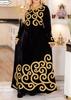 Islamic Moroccan Kaftan Abaya Long Gown Caftan Long Farasha Dress Velvet Dubai