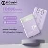 Power Bank 10000 мАч Портативный 22,5 Вт Быстрая зарядка Внешнее зарядное устройство с кабелем Mini Powerbank для iPhone Huawei P40 Xiaomi