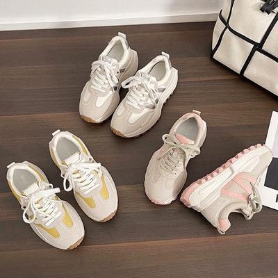 Версия из коровьей кожи кроссовки папины туфли женские прилив осень новый модный тренд платформа