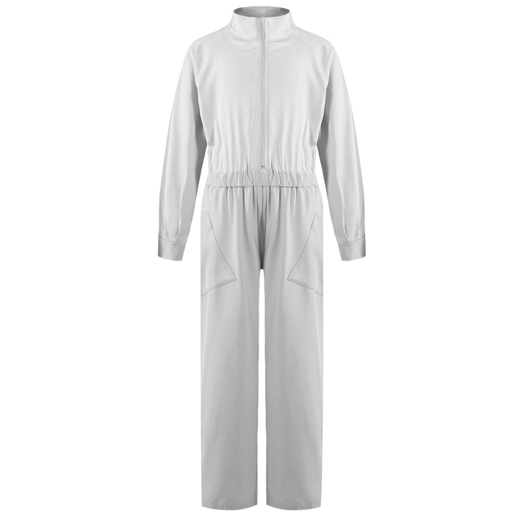 Girls Practical Wear Stand Collar Jumpsuit for Daily Activities