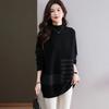 Женский свитер Осень Зима Утепленный Пуловер Теплый Вязаный Эластичный С Длинным Рукавом Оверсайз Джемпер Топы