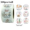 500pcs/roll Mouse Merry Christmas Stickers Round Stickers Envelope Seal Sticker
