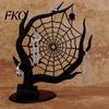 Earring Ring Bracelet Stand 3D Printed Spider Web Decoration, Tree Jewelry Organizer Holder, Halloween Holder Earrings Rings Bracelets Storage